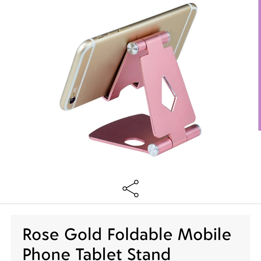 Rose Gold and Silver Cell Phone stand